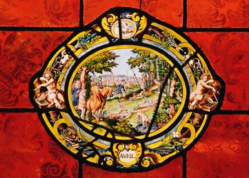 Window depicting April, from Montigny
