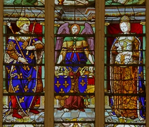 Window depicting Saint Louis and Marguerite de Provence