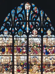 Window Depicting Scenes from the Lives of St. Stephen and St. Lawrence, from the Chapelle Bonne-Mort