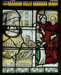 Window depicting St Nicholas saving a child from being boiled alive