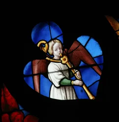Window depicting a Musical Angel