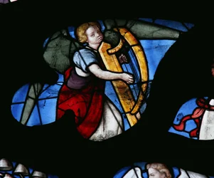 Window depicting a Musical Angel