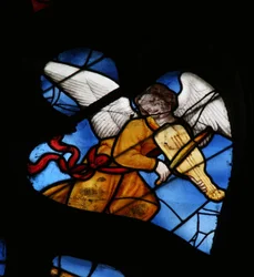 Window depicting a musical Angel