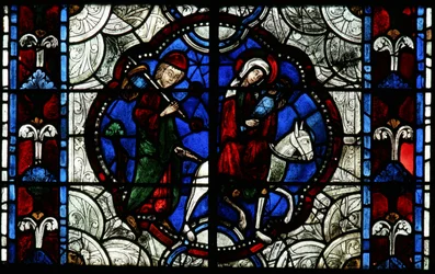 Window depicting the Flight into Egypt