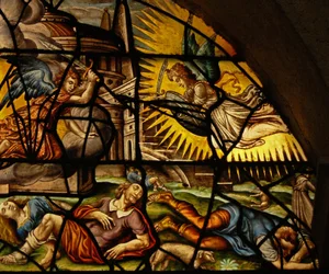 Window in the Charnier depicting the Passover and the Angel of death