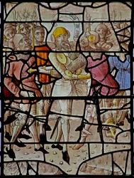 Window s2 depicting Joab murders Amasa