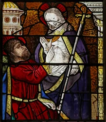 Window s3 depicting St Thomas - Doubting
