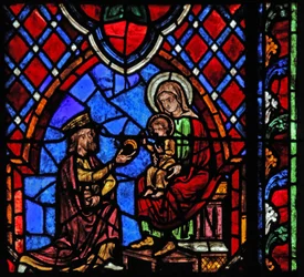 Window depicting the Adoration of the Magi