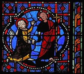 Window depicting a Resurrection scene: Noli Me Tangere