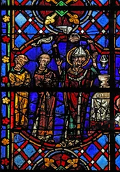 Window depicting the Mass of St Martin