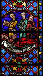 Window depicting the death of St Martin