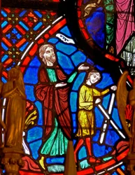 Window depicting Abraham and Isaac