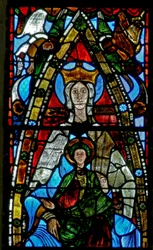 Window depicting the Virgin and Child (detail)