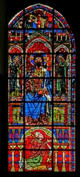 Window w100 depicting Christ in Glory