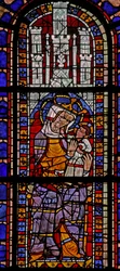 Window w101 depicting the Virgin and Child