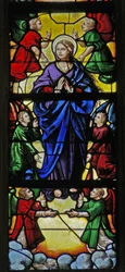 Window depicting the Assumption of the Virgin Mary