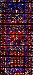 Window w105 depicting the cathedral of Amiens
