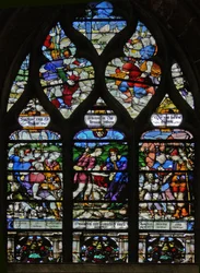 Window depicting Joseph is sold by his brothers