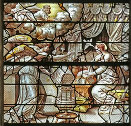 Window w10 depicting the Annunciation