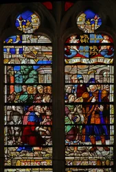 Window w119 depicting Joseph recognises his brothers