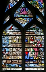 Window w124 depicting Noah