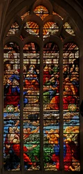 Window depicting the Ascension and Pentecost