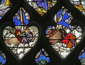 Window depicting Jesus walking on the water with St Peter