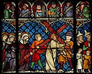 Window w12 depicting the Via Crucis