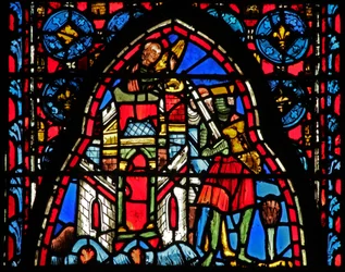 Window w15 Holy Relics: Heraclius Before the Miraculous Sealed Gate at Jerusalem
