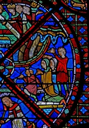 Window w15 depicting the story of St Stephen