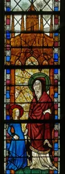 Window w17 depicting St Anne and the Virgin Mary