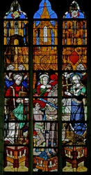 Window depicting St Lawrence, St Martin and St Margaret