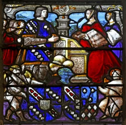 Window w18 depicting donors