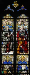 Window depicting St Thibault and St Jerome