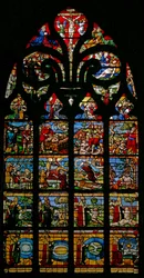 Window depicting the Creation, Genesis, and the Redemption