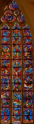 Window depicting the Tree of Jesse and the Childhood of Christ