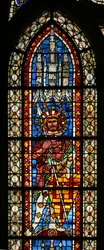 Window w203 depicting St Demetrius