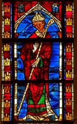 Window depicting a bishop
