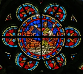 Window depicting a Scene from a Legend of St Nicholas: The Miracle of the Boy and the Cup