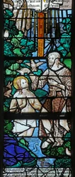 Window depicting the Baptism in the River Jordan