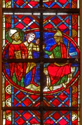 Window depicting St Denis before the proconsul
