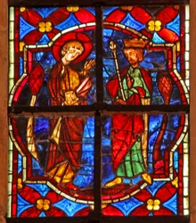 Window depicting St John the Baptist before Herod
