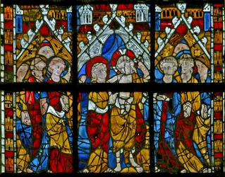 Window depicting the doubting St Thomas