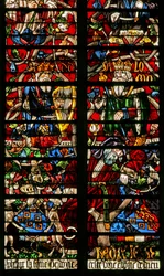 Window depicting the Tree of Jesse: Jesse and the Base of the Tree