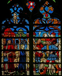 Jacob with Joseph; the brothers plot