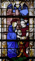 Window depicting a recomposed panel