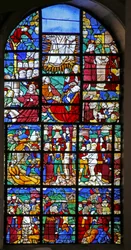 Window depicting Scenes from the life of St Barbara, and of the Passion and the Transfiguration