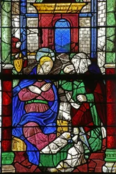 Window depicting the Nativity