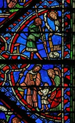 Window depicting the Presentation of Samuel to Eli; Gideon and the Golden Fleece