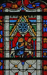 Window depicting the Flight into Egypt